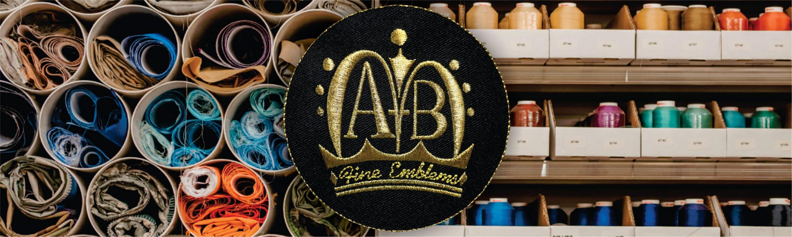 Custom embroidered patches from A-B Emblem showing many styles, colors, sizes and techniques.